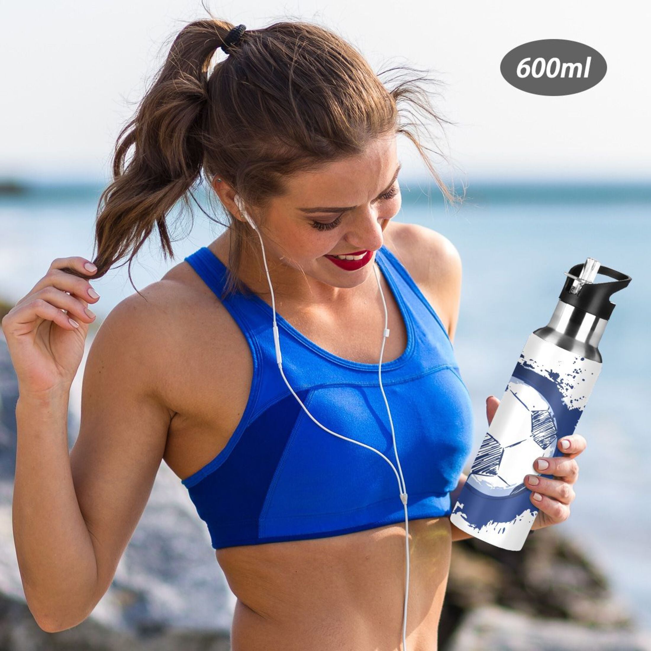 Stainless Steel Insulated Water Bottle with Straw Lid D93837