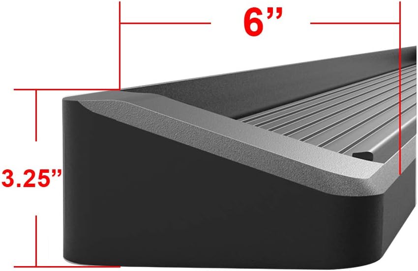 Black Running Boards for Toyota Tundra CrewMax Cab J55036