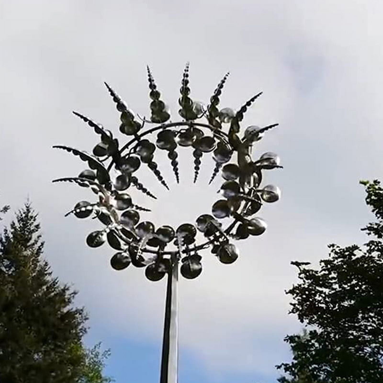Kinetic Metal Wind Spinner for Patio Garden Decorations H71484