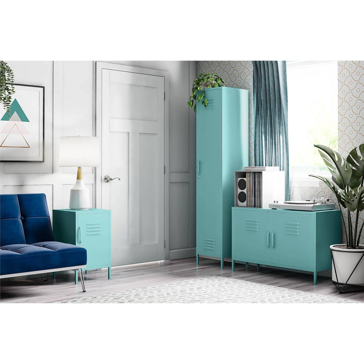 Mint Metal Locker Storage Cabinet F997