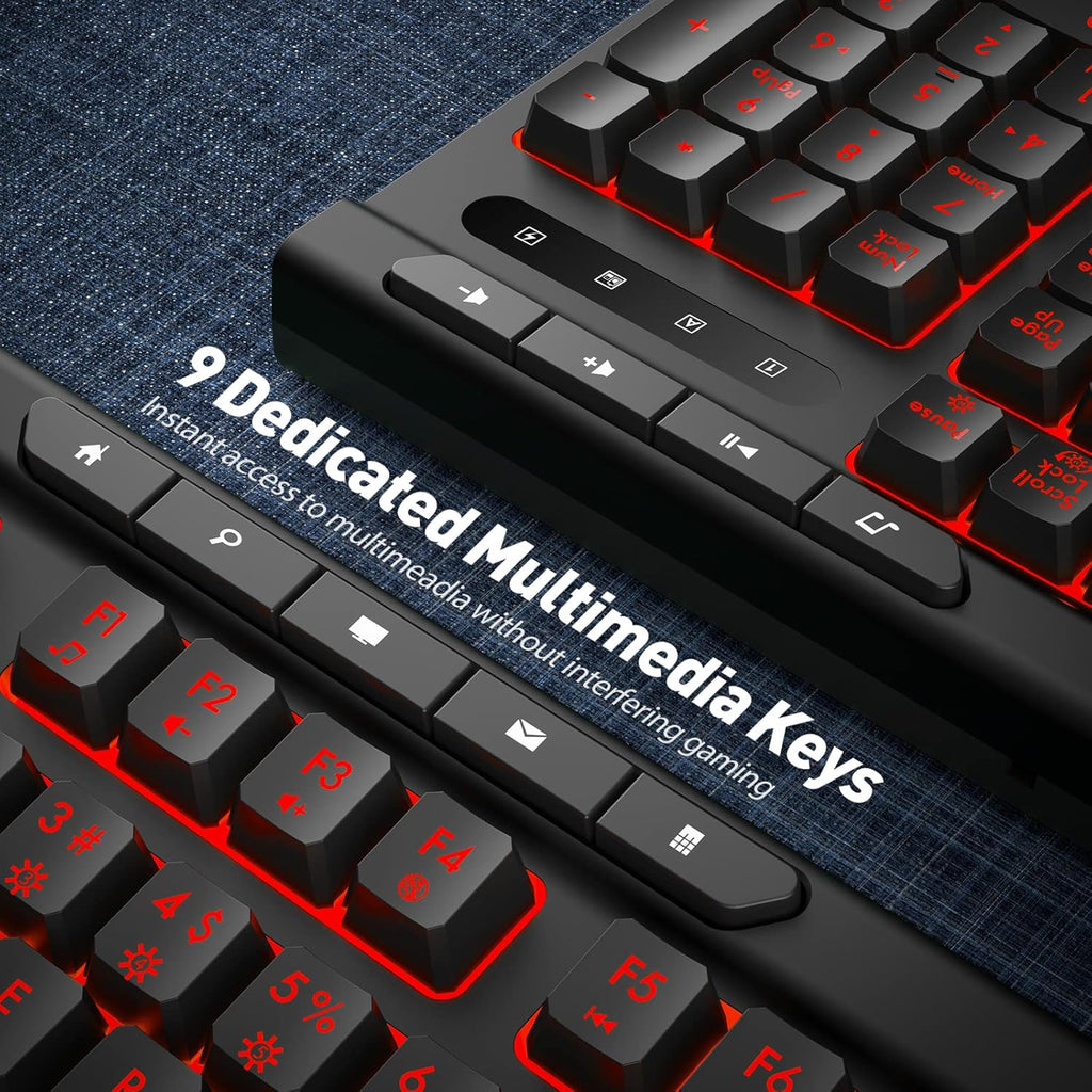 Wireless Gaming Keyboard with Ergonomic Wrist Rest, Pack of 2 D68791