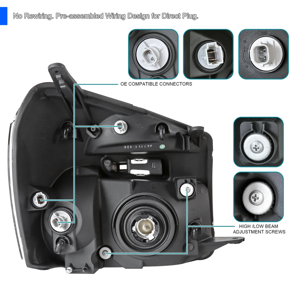 Clear Headlights Pair Assembly C428576