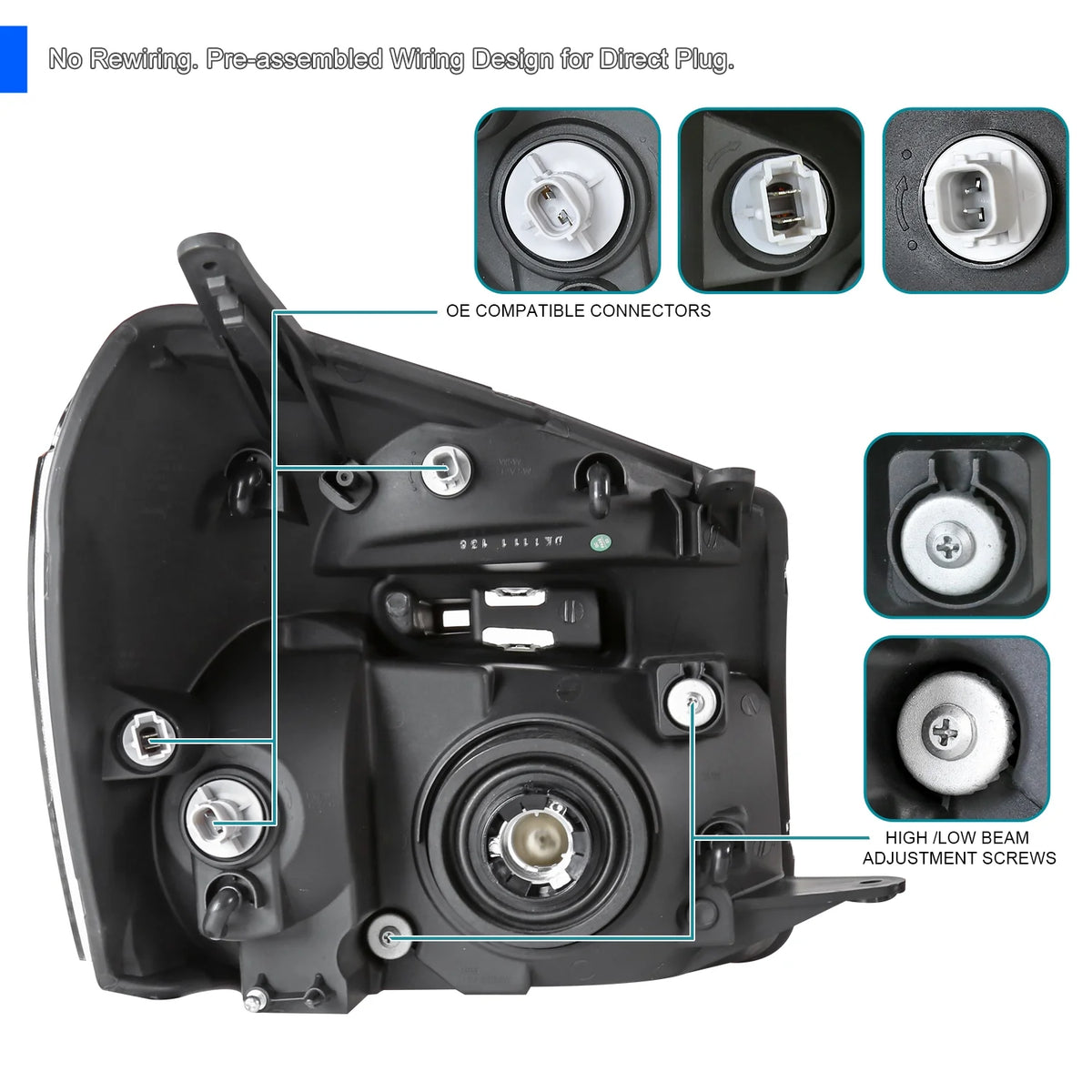 Clear Headlights Pair Assembly C428576