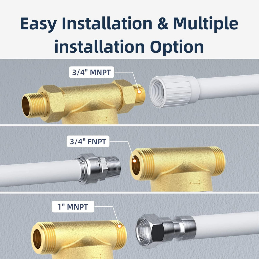 40-Micron Reusable Whole House Sediment Water Filter, Lead-Free Brass, Pack of 2 V692325