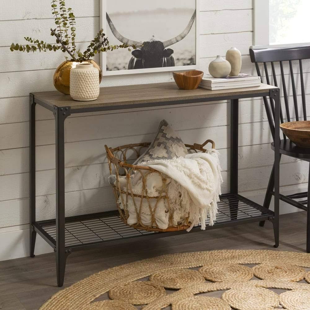 Rustic Wood Sofa Entry Table M364