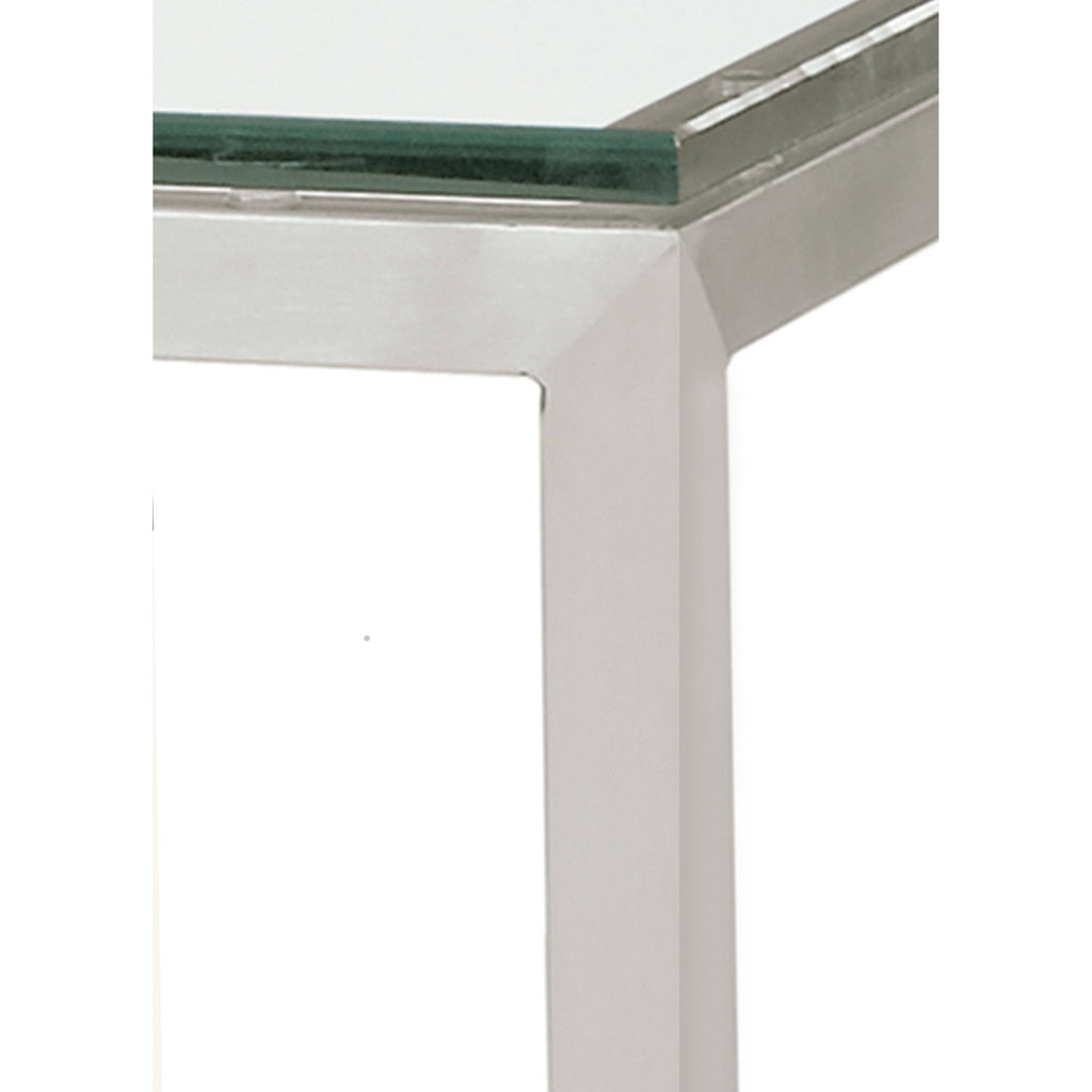 White Venatino Marble Parsons Console Table Y472012