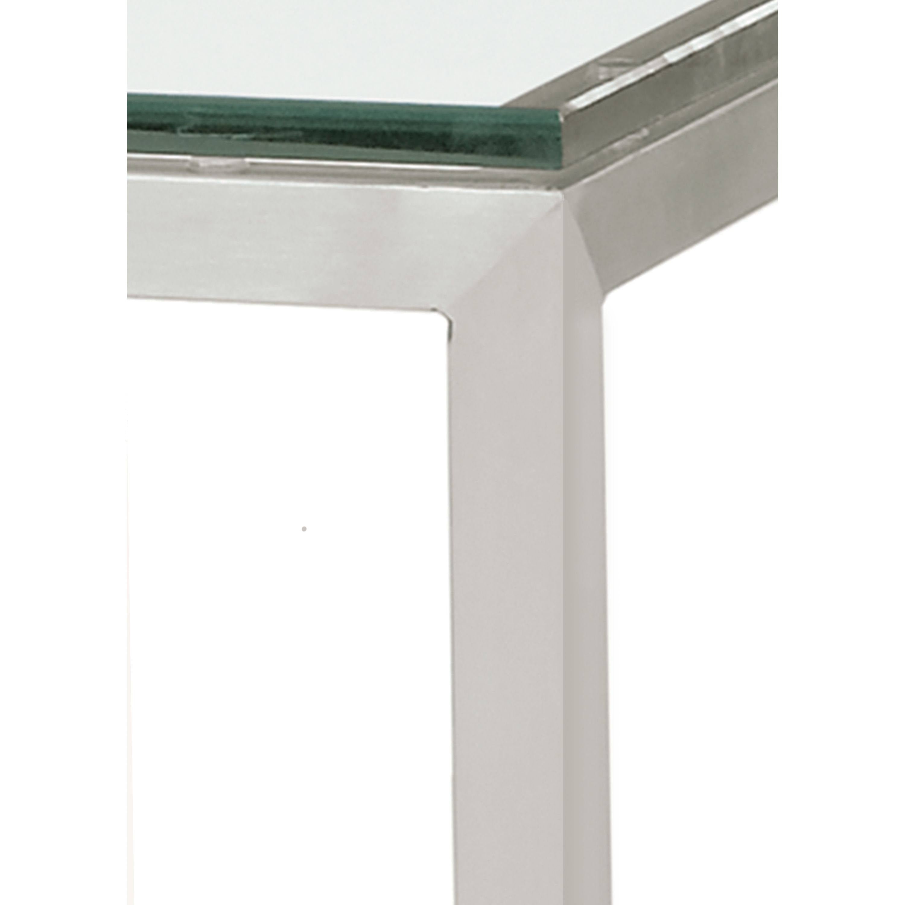 White Venatino Marble Parsons Console Table Y472012