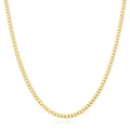 18K Gold Over Silver Cuban Chain 16"-20" K9344