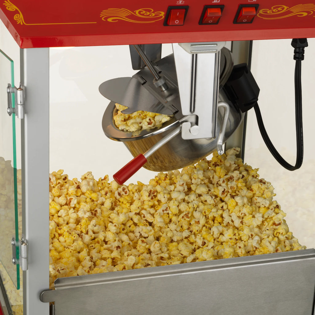 Red/Gold 8oz Popcorn Machine with Cart B15076