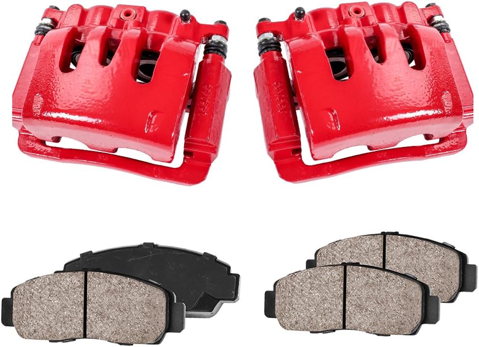 Red Powder Coated Calipers + Ceramic Brake Pads O27741