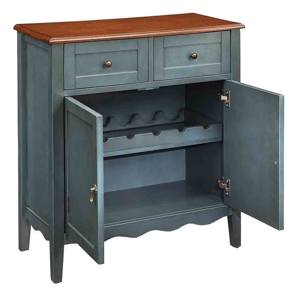 Vintage Blue Wine Cabinet V4857