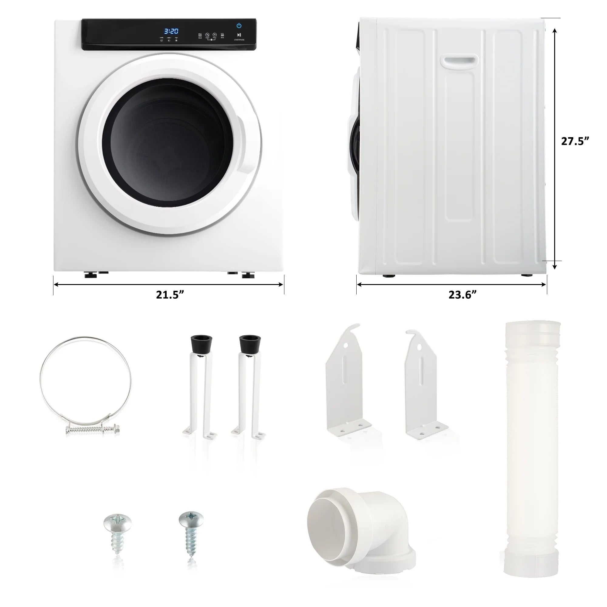 Electric Portable Clothes Dryer with Stainless Steel Tub W264