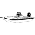Boat Cover for Center Console Bay Style Fishing Boats with Shallow Draft Hull R135