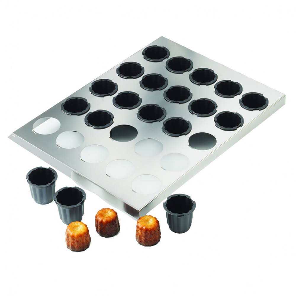 11 3/4x22 x 15 3/4x22 Exoglass Cannele Set with 25 Removable 1 3/4x22 Molds P932