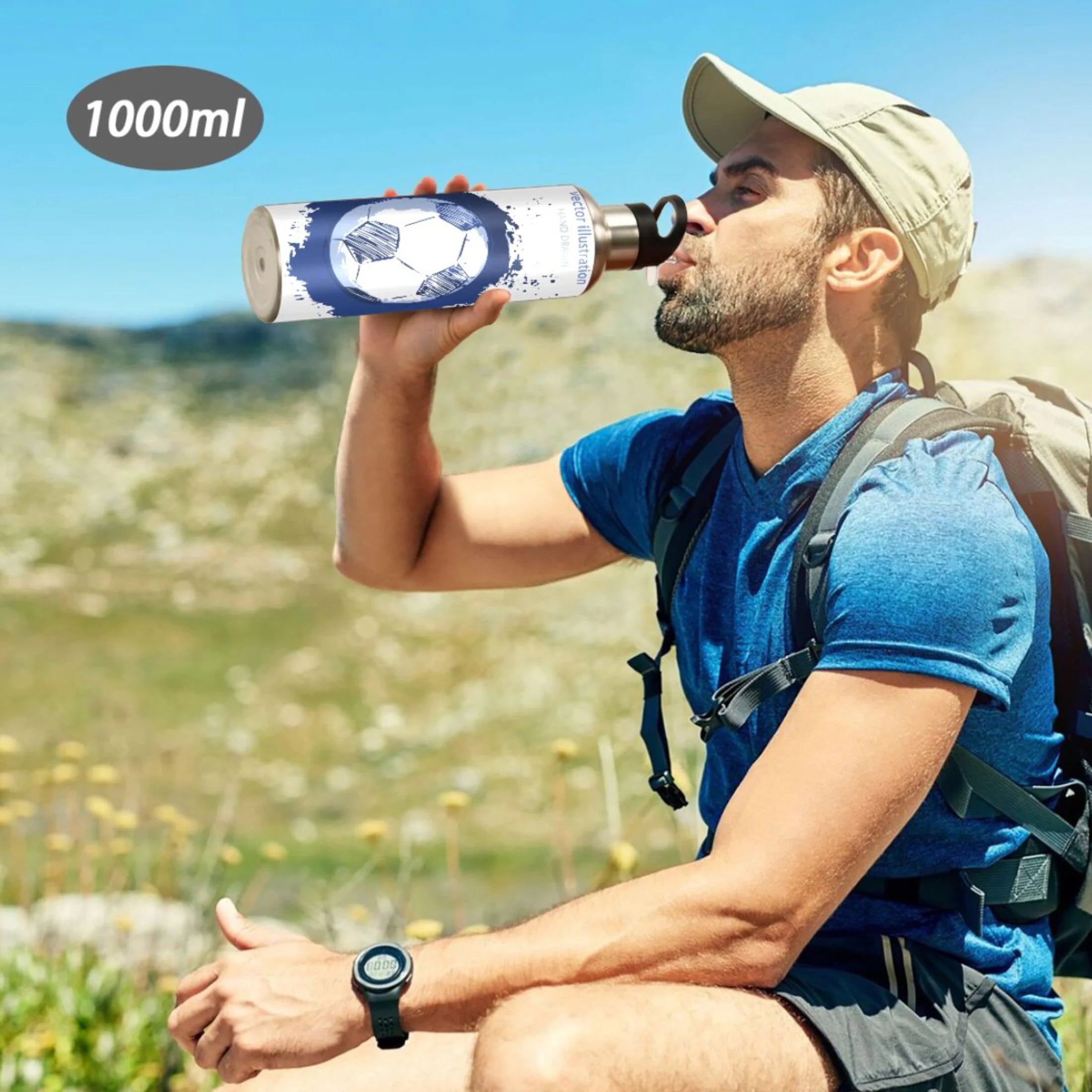 Stainless Steel Insulated Water Bottle with Straw Lid D93837