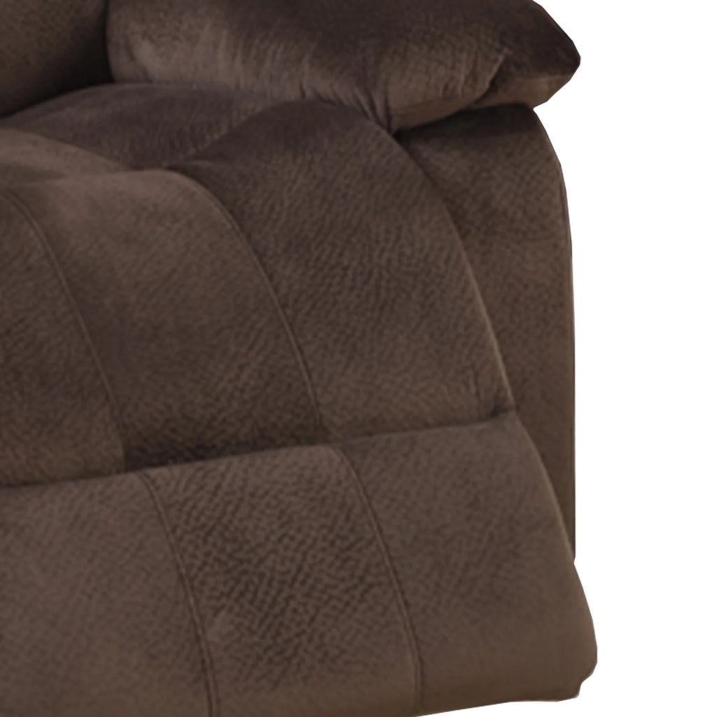 Choco Brown Faux Suede Rocker Recliner T704906