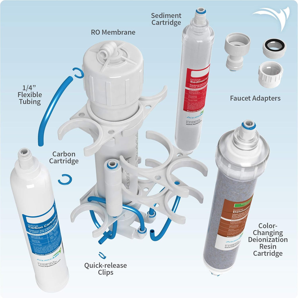 RO Buddie Plus DI Four Stage Reverse Osmosis Deionization Unit 50 GPD Pack of 2 X888