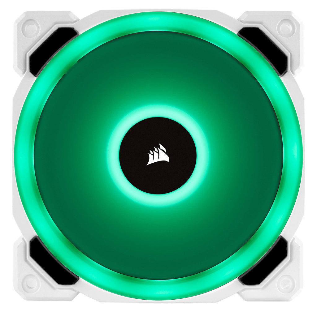 120mm RGB LED PWM Fan 3 Fan Pack with Lighting Node Pro, White F6072