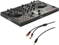 DJ Control Inpulse 300, Black with 8 Stereo Mini to Dual RCA Y-Cable (6') Bundle G4510