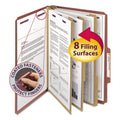 Red Legal Eight-Section Pressboard Classification Folders 10/Box K280238