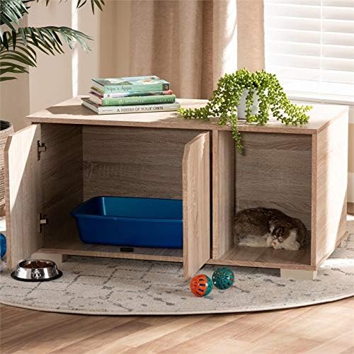 2-Door Wood Cat House T74986