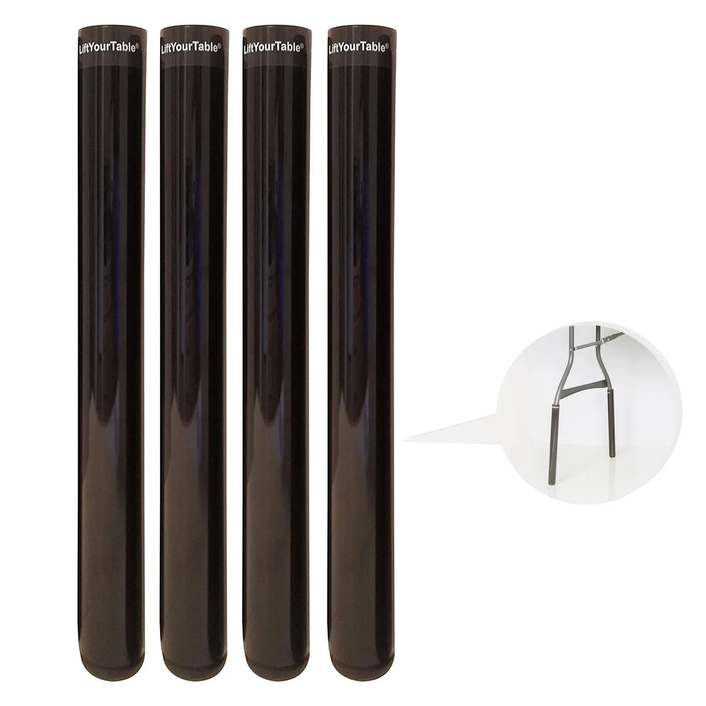 Black Folding Table Risers, Set of 4 C1707