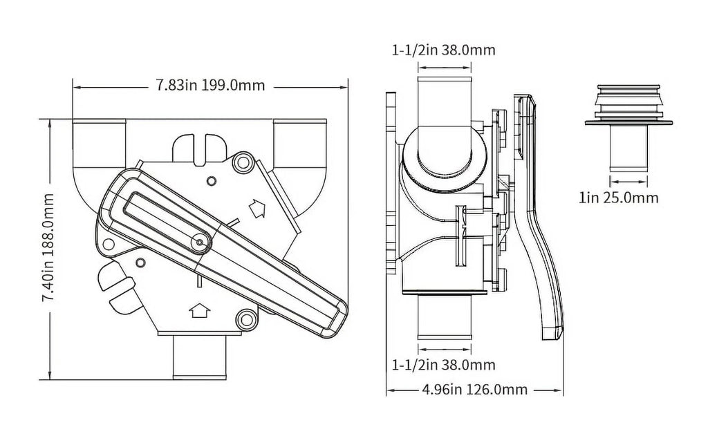 Marine Waste Tank Y-Valve A721