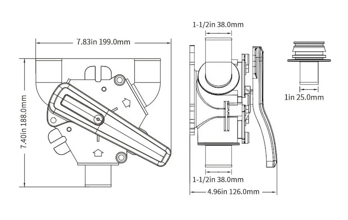 Marine Waste Tank Y-Valve A721