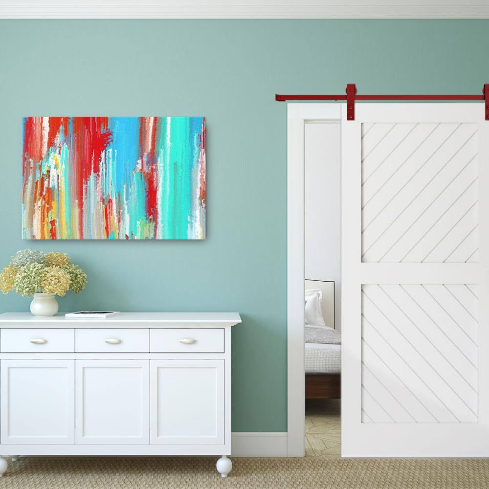 Regal Red Barn Door Hardware Set with 5& Track Z7947