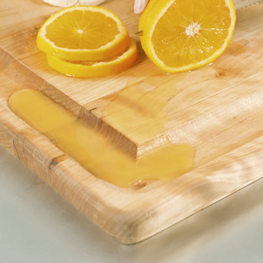 24x22 x 16x22 x 1 1/4x22 Wood Grooved Carving Board L673505