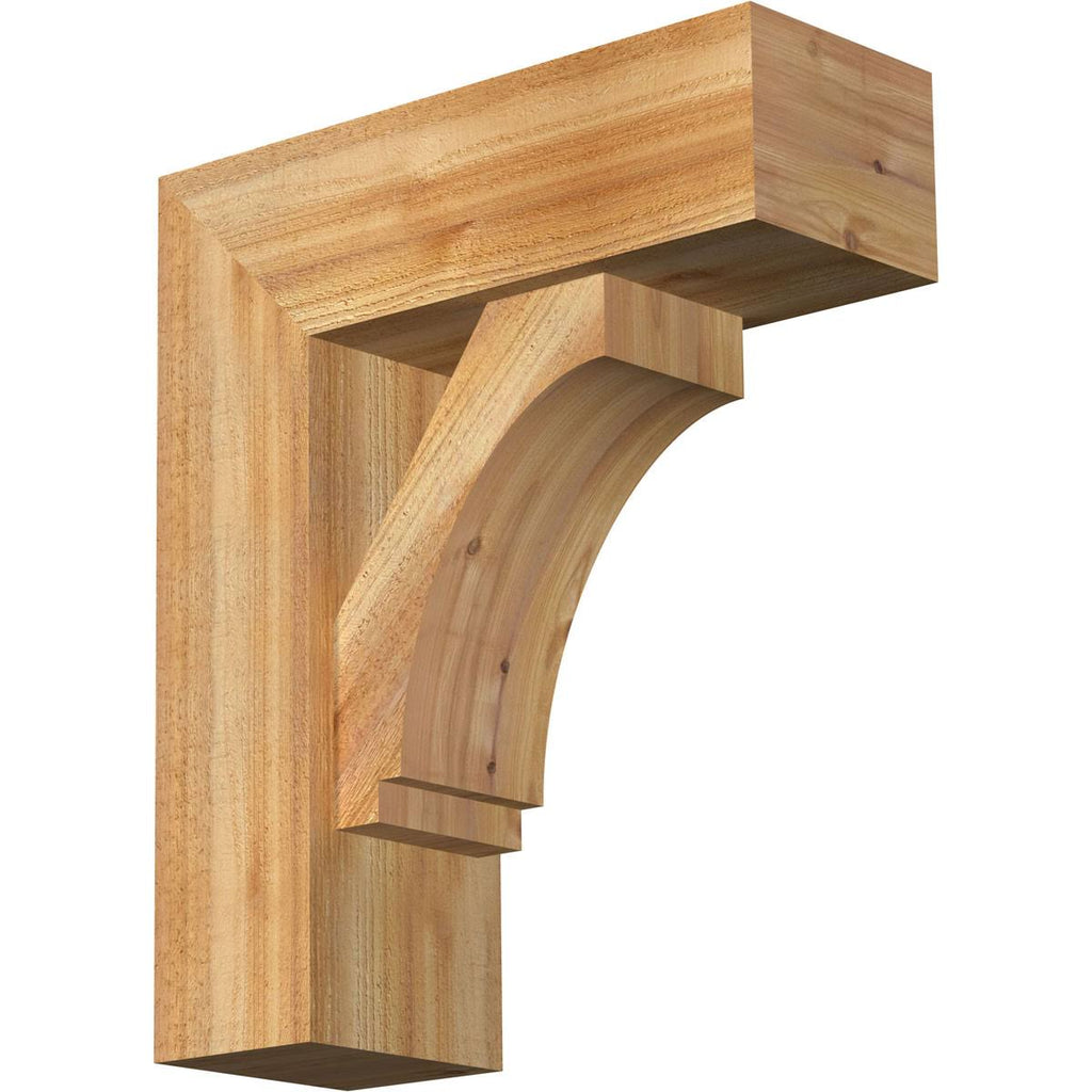 Rough Sawn Bracket with Offset Brace, Western Red Cedar Y81248