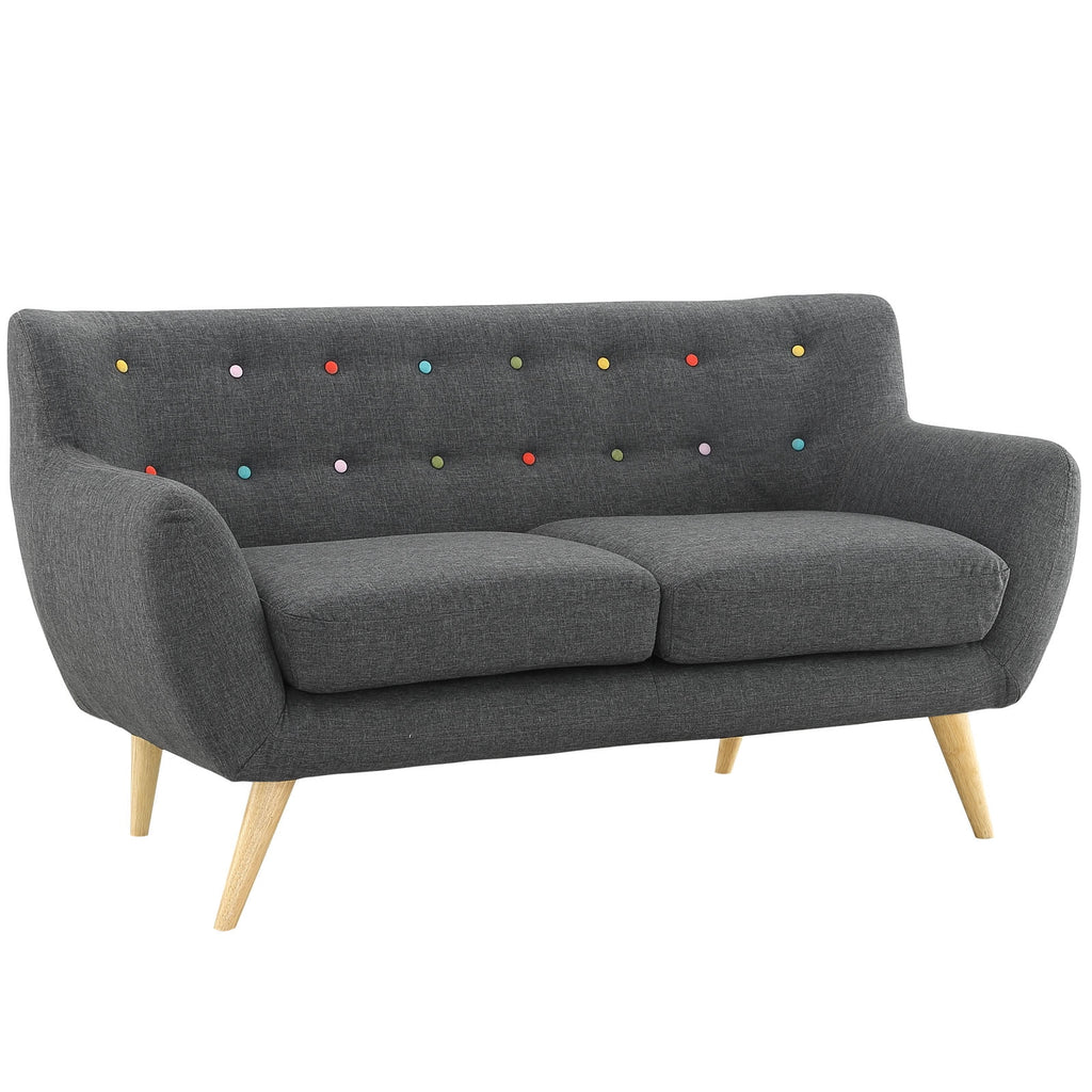 Grey Fabric Plywood Two PCS Living Room Set B909