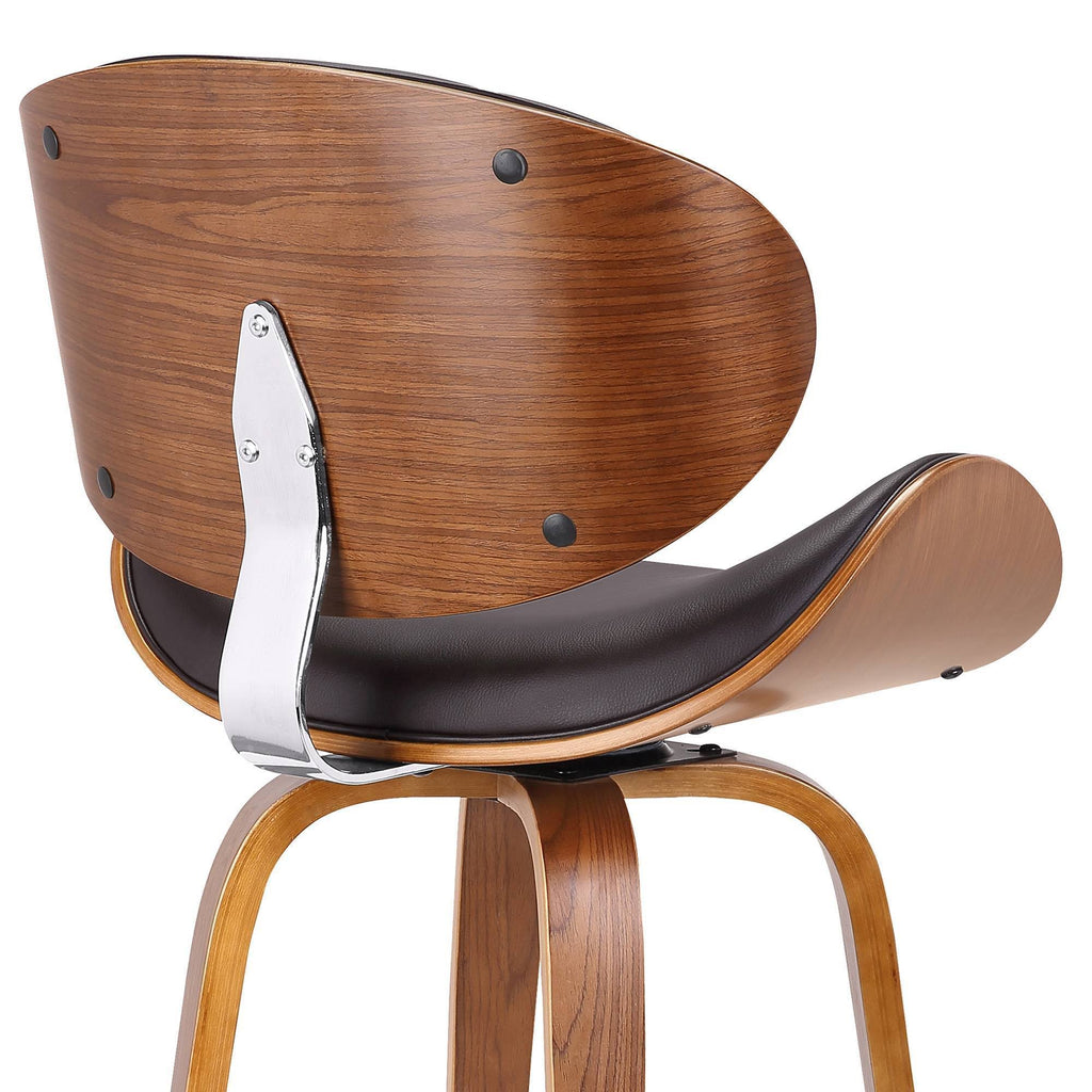 Brown Swivel Height Barstool T1874