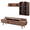 Natural Walnut Media TV Stand Storage Set M201902