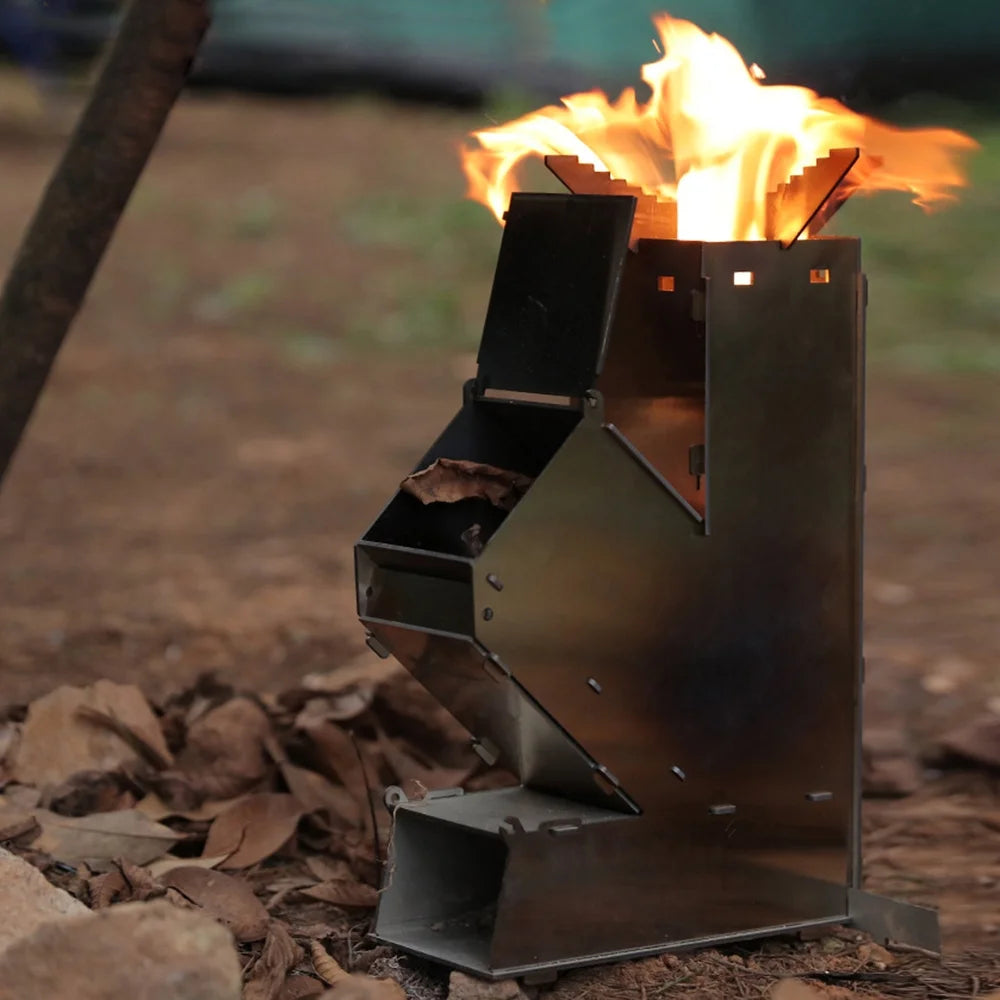 Portable Stainless Steel Rocket Camp Stove L642025