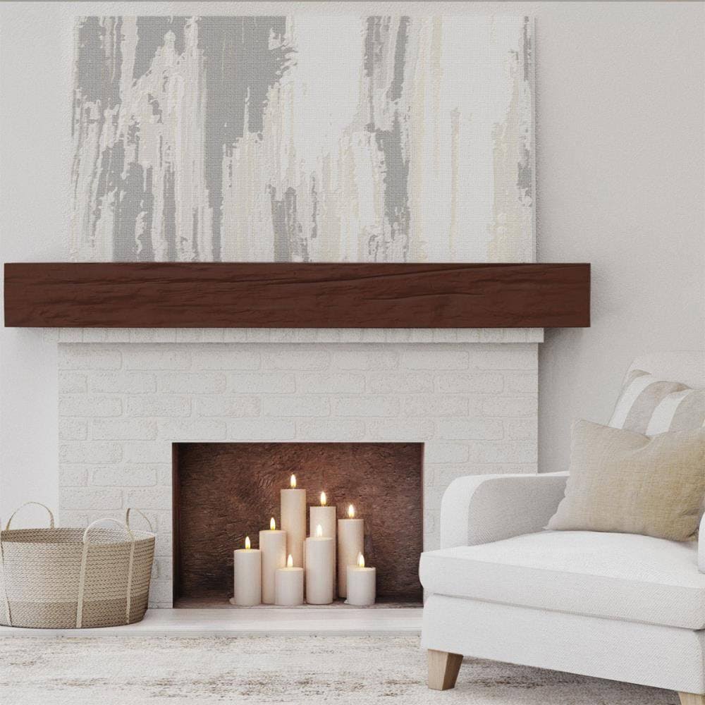 Natural Pecan Faux Wood Fireplace Mantel H7636