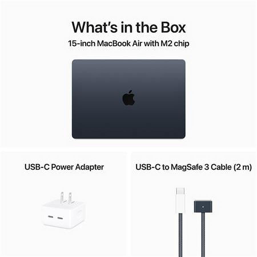 Mid 2023 MacBook Air 15.3" with Liquid Retina Display, M2 Chip, 24GB Memory, 1TB SSD, Midnight J8177