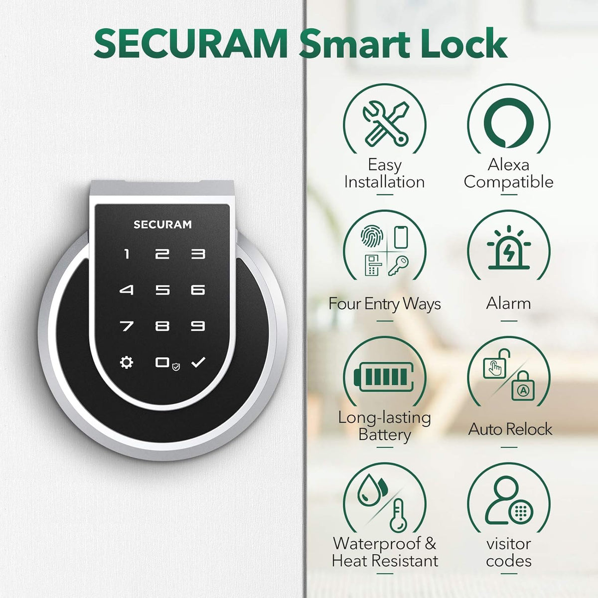 Touch Smart Lock Electronic Deadbolt with Fingerprint Q7598