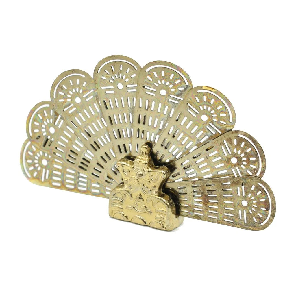 1:12 Scale Metal Peacock Fan Fireplace Screen L4728