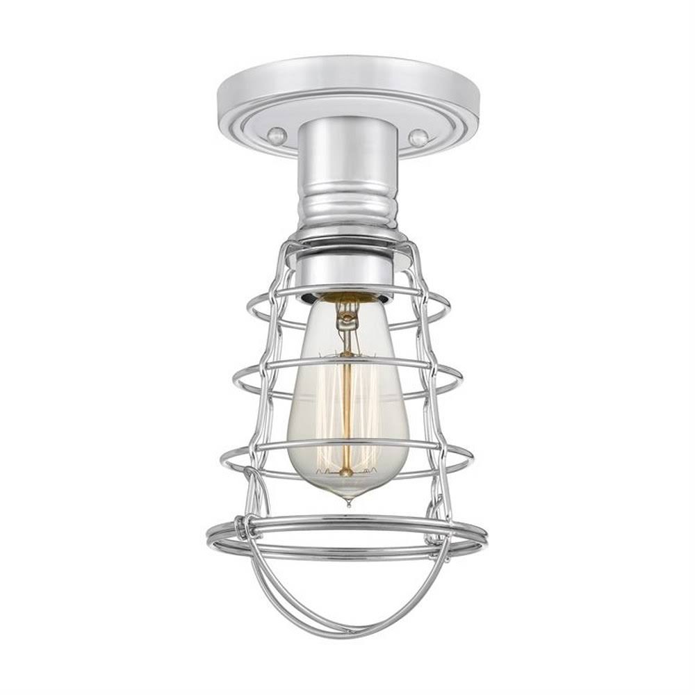Satin Brass Semi-Flush Mount Light P51511