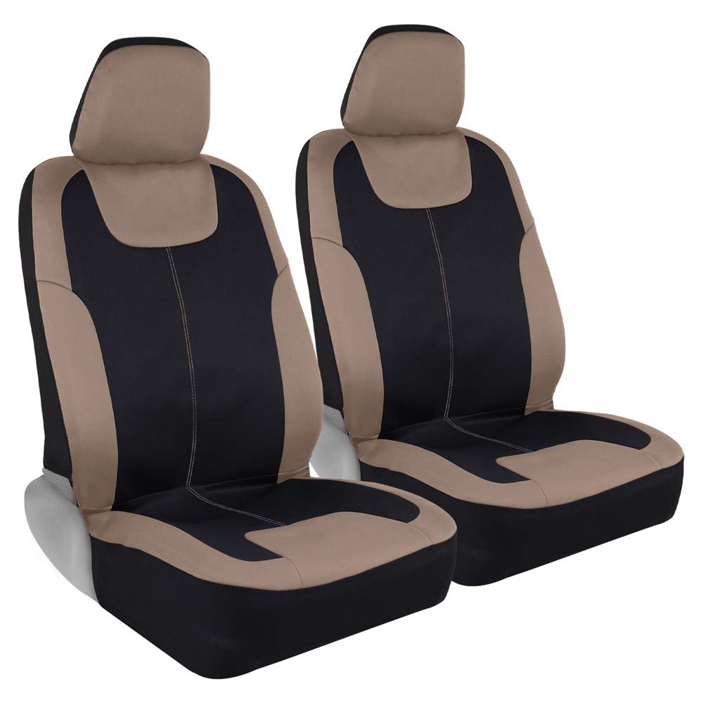 Black Cloth Car Seat Covers for Front Seats J89515
