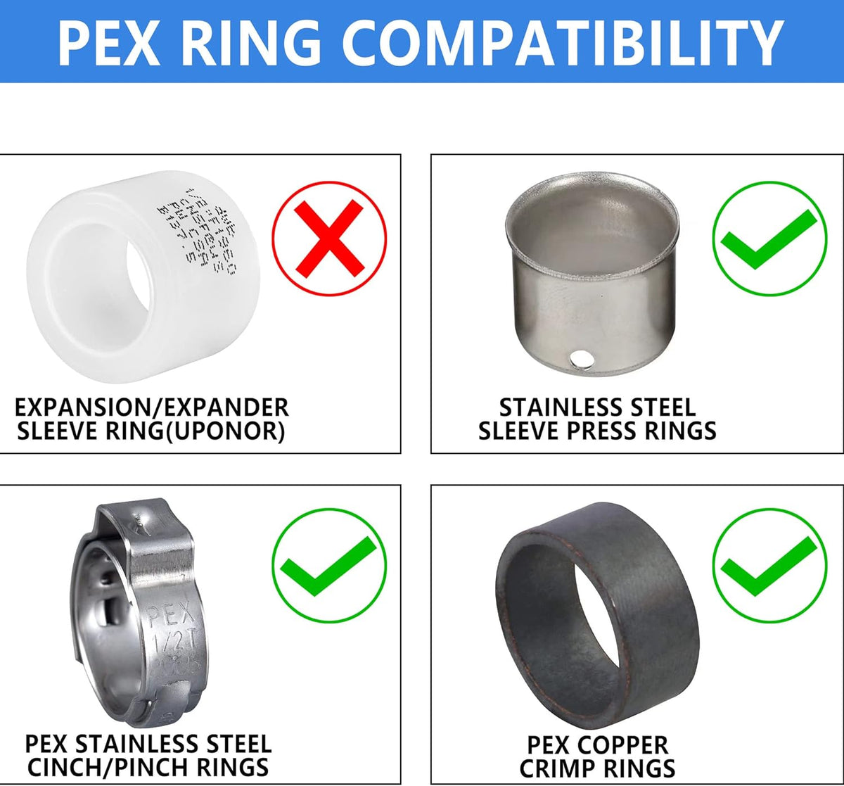 1/2" Pex Copper Stub Out Elbow with Wall Flange S6058