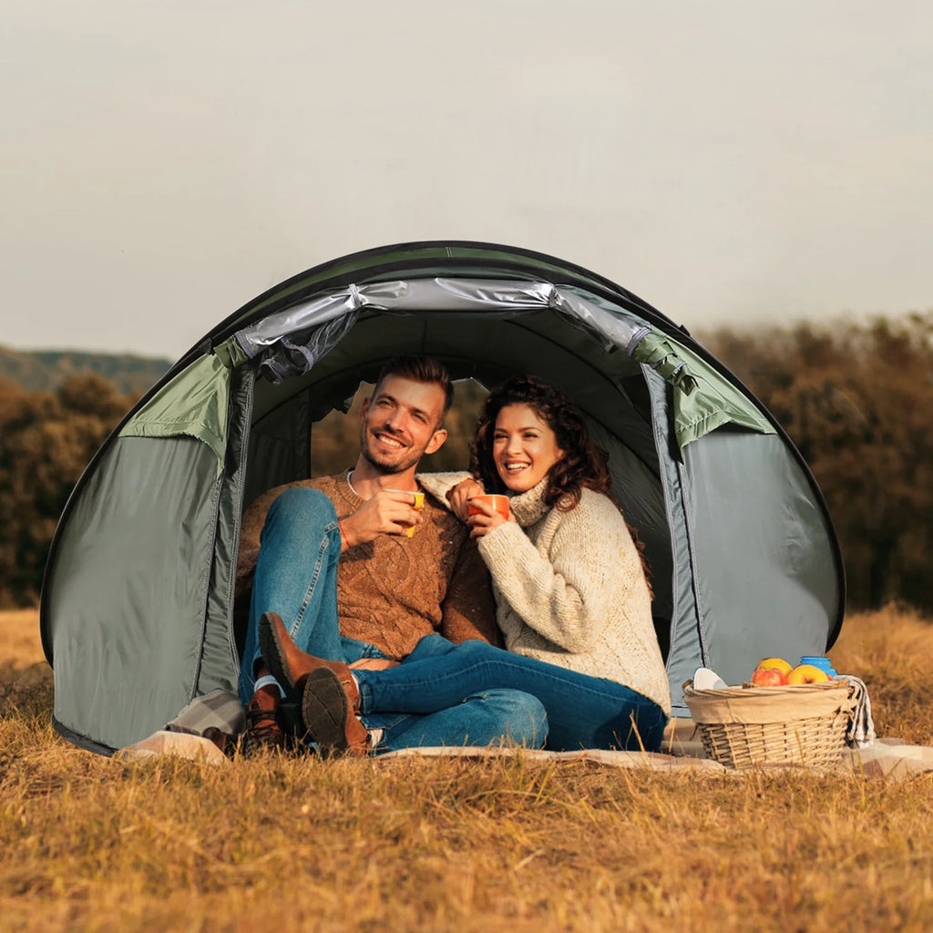 Green Pop Up Dome Tent with Carry Bag B506