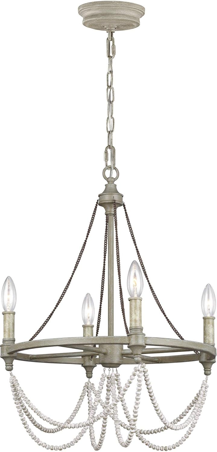 White 6-Light Candle Chandelier N2174