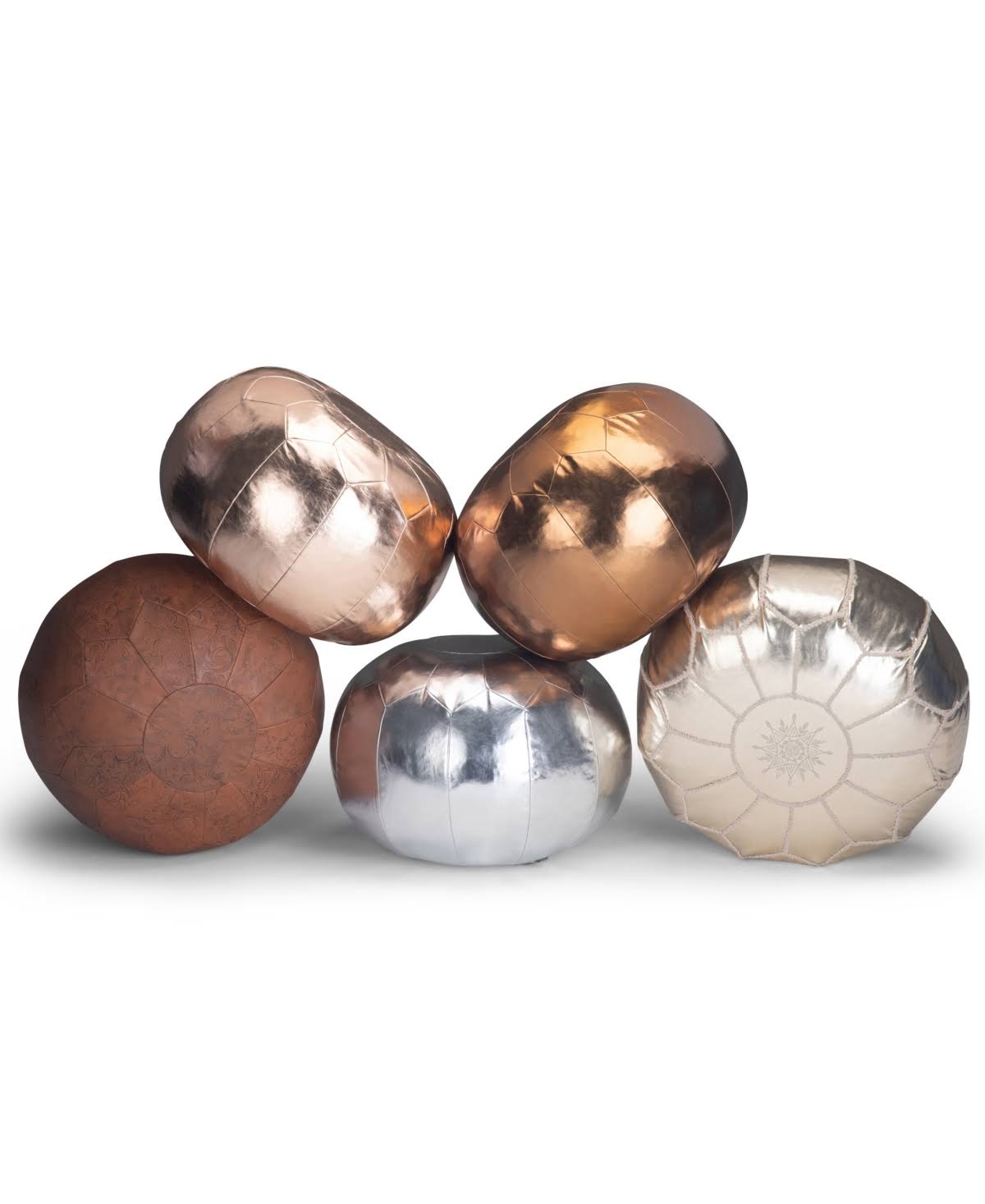 Round Pouf in Gold C565