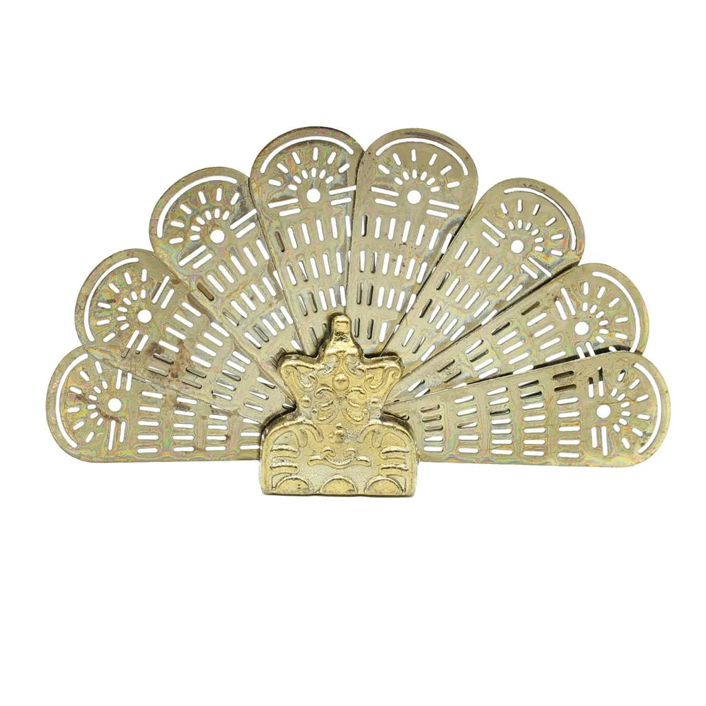 1:12 Scale Metal Peacock Fan Fireplace Screen L4728