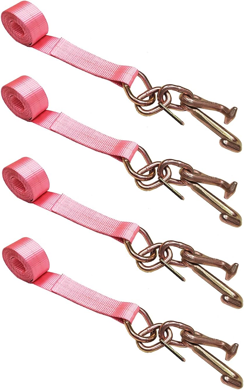 2 x 10' Green Car Straps Tie Down Set (6 - Pack) X8584