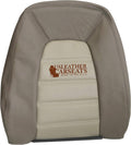 Perforated Leather Seat Cover Two Tone Tan C49589