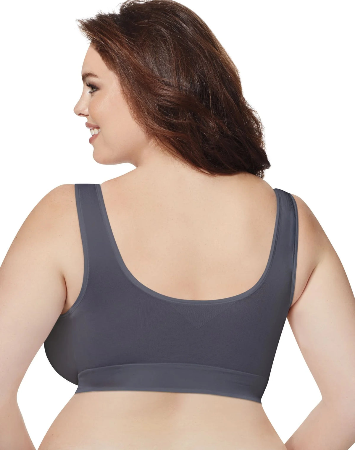White Front-Close Seamless Bra B56375