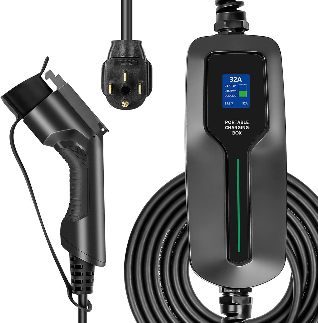 Level 2 EV Charger 110V-240V 16A J1772 NEMA 6-20 25FT with Adapter W66211
